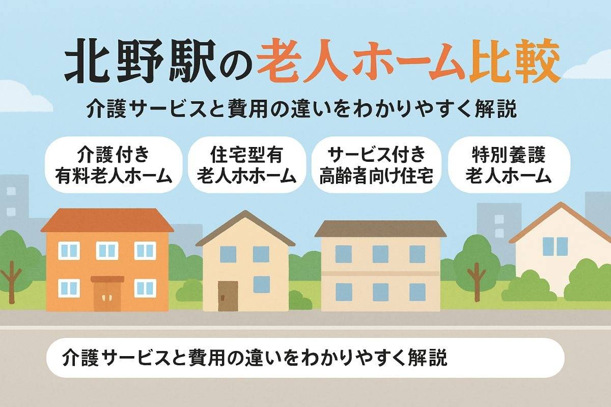 八王子市北野駅周辺にある老人ホームの種類比較！介護とコストの違いを解説