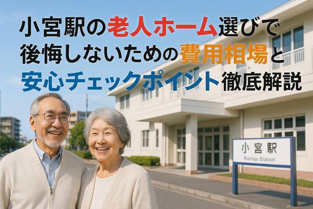 小宮駅の老人ホーム選びで後悔しないための費用相場と安心チェックポイント徹底解説