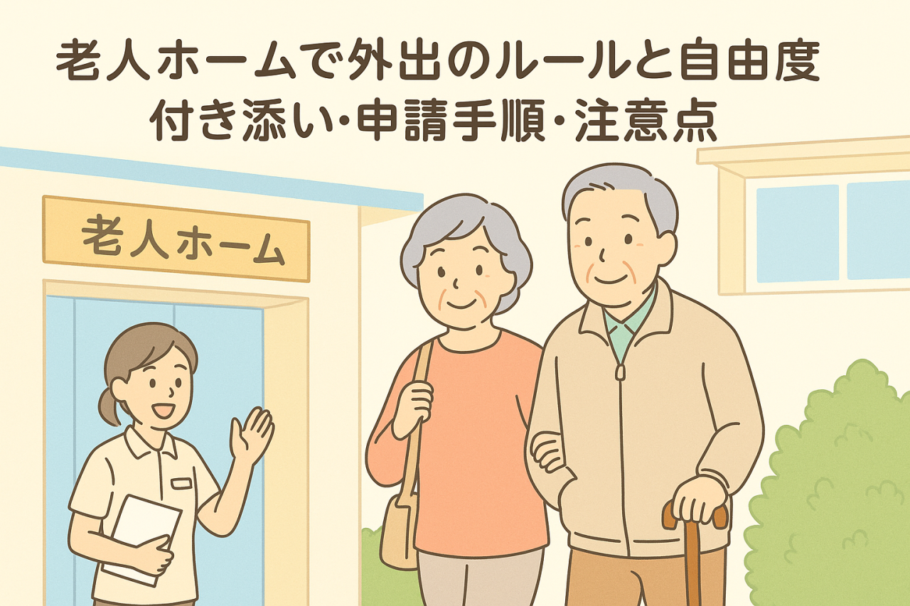 老人ホームで外出のルールと自由度を徹底解説！付き添い・申請手順・注意点まとめ