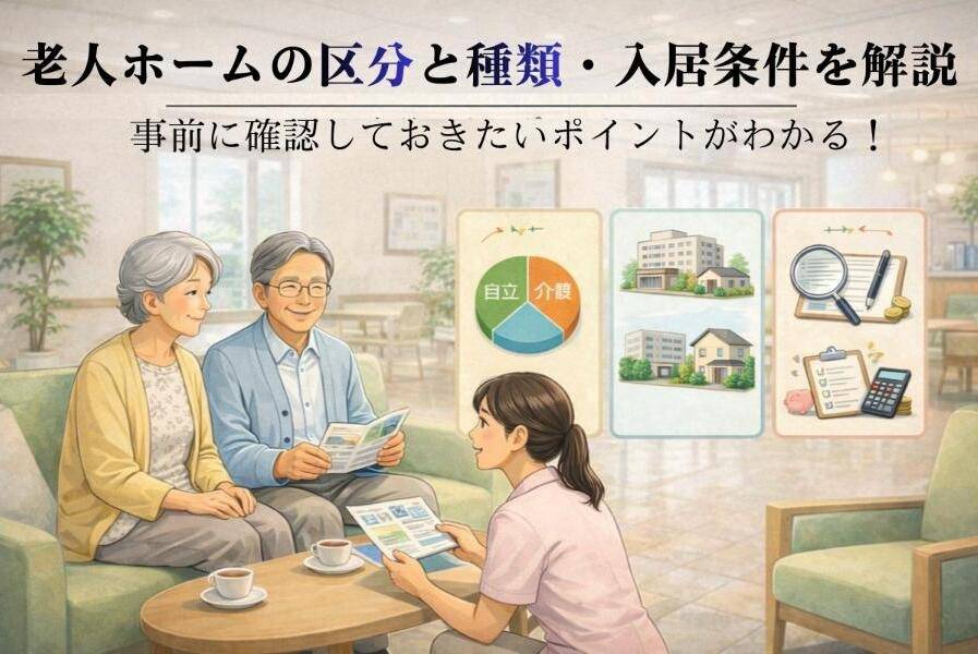 老人ホームの区分と種類・入居条件を解説・事前に確認しておきたいポイントがわかる！