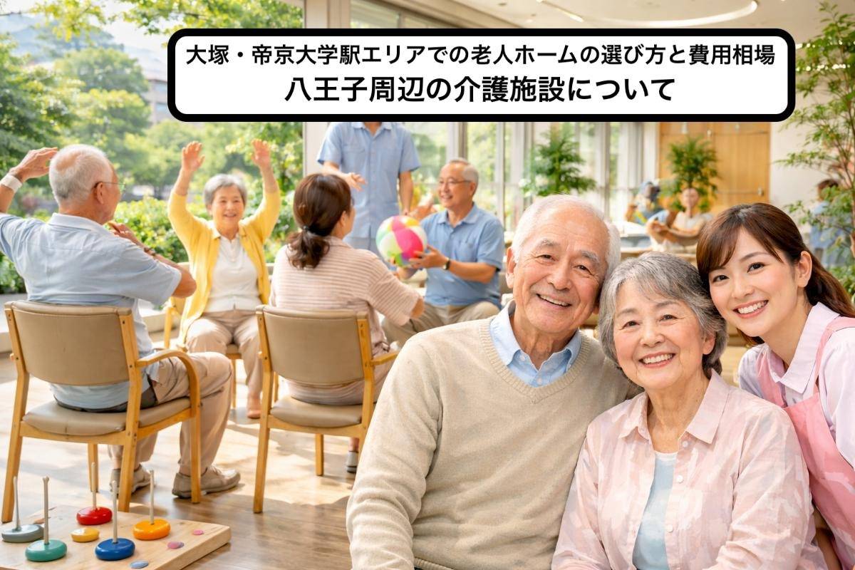 大塚・帝京大学駅エリアでの老人ホームの選び方と費用相場|八王子周辺の介護施設について